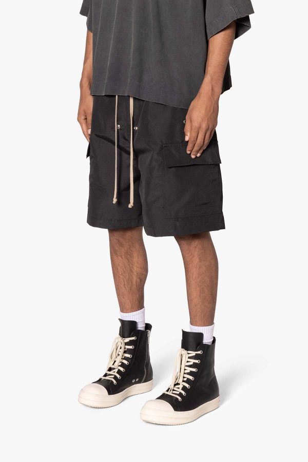Rave Double Cargo Shorts Black C321.jpg