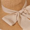 Tan Beige Bow Toyo Braid Sun Hat 907A.jpg