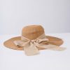 Tan Beige Bow Toyo Braid Sun Hat C3C8.jpg