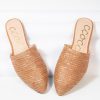 Tan Woven Straw Slip On Mules F74F.jpg